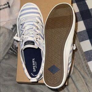 Sperry Nautical Blue and White Canvas Shoes